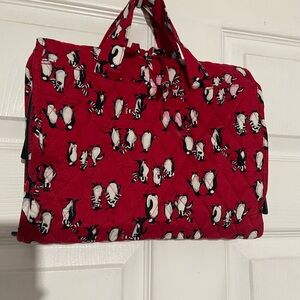 Vera Bradley Red Quilted Toiletry/make up travel Organizer
